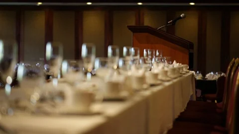 Glasses and Cups On A Table Stock Footage 104824517