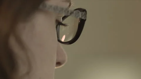 Glasses and eye Stock Footage 42754672