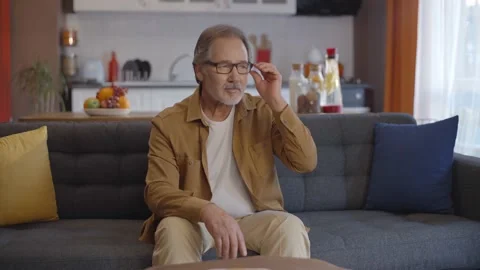 Glasses and headache concept. Stock Footage 148691068