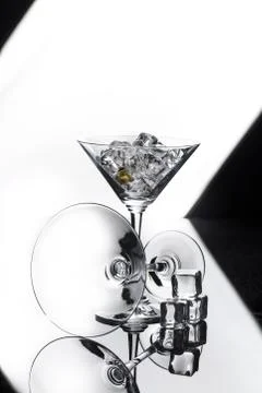 Glasses And Ice Stock Photos