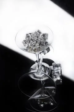 Glasses And Ice Stock Photos
