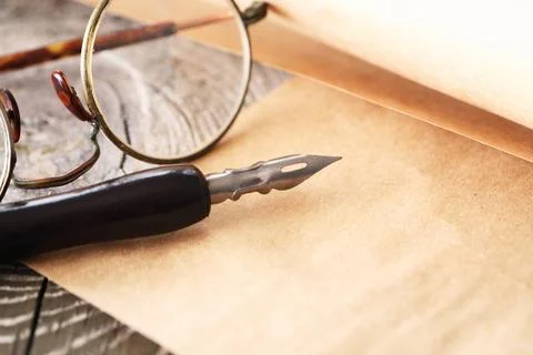 Glasses And Paper Stock Photos