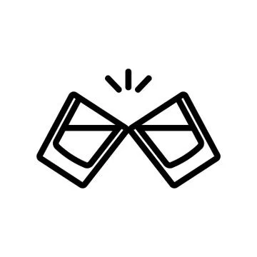 The glasses are a choke icon vector. Isolated contour symbol illustration Ilustración de archivo