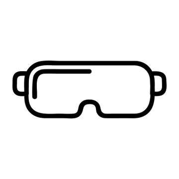 Glasses are a night vector icon. Isolated contour symbol illustration Stock Illustration