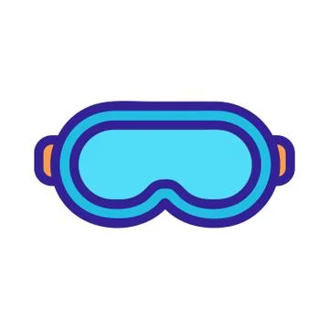 Glasses are sewn icon vector. Isolated contour symbol illustration Stock Illustration