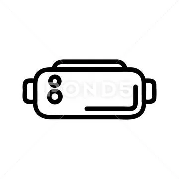 Glasses are underwater vector icon. Isolated contour symbol illustration Stock Illustration