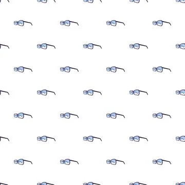 Glasses background seamless pattern for optician design Stock Illustration