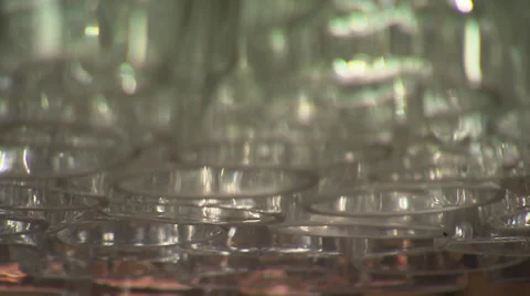 Glasses in a bar Stock Footage 32515703