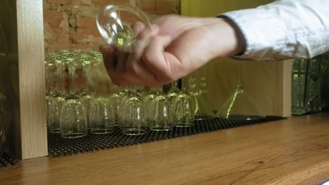 Glasses at the bar Video stock 105988719