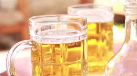 Glasses of beer 스톡 동영상 62020686