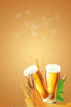 Glasses with beer Stock Illustration