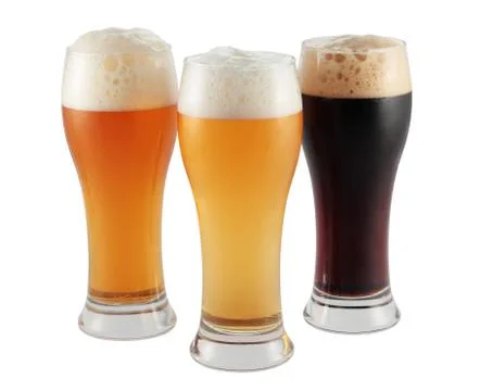 Glasses of beer Stock Photos
