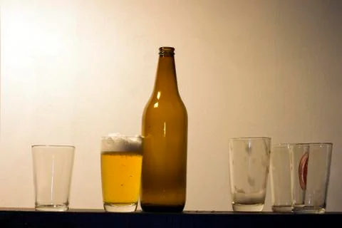 Glasses of beer Stock Photos