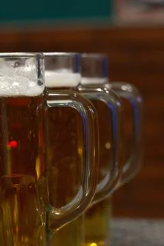 Glasses of beer Stock Photos