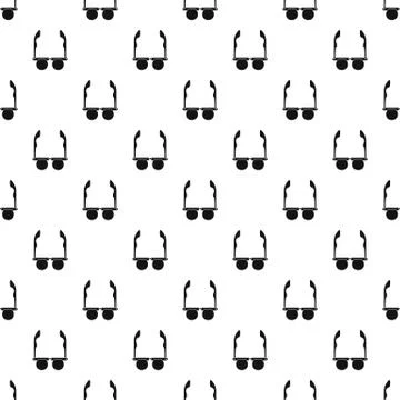 Glasses with black round lenses pattern vector Stock Illustration