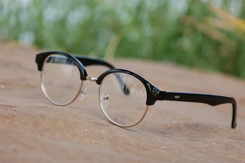 Glasses on blur background Fotos Stock