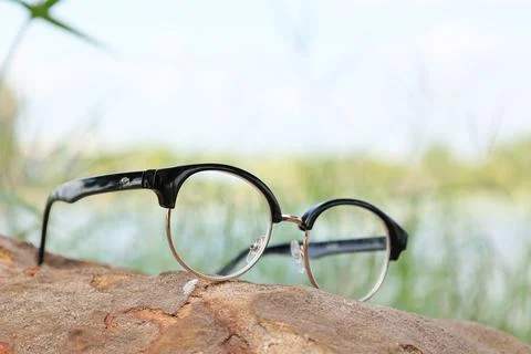 Glasses on blur background Stock-Fotos