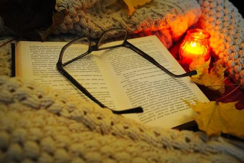 Glasses on a book Stock Photos