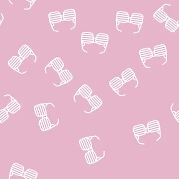 Glasses boss accessory line vector seamless pattern Stock Illustration