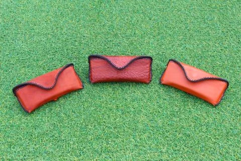 Glasses box on grass Stock Photos