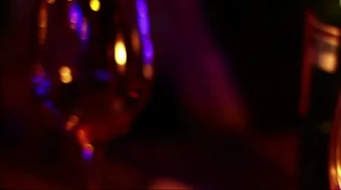 Glasses Candles and light Stock Footage 8972563
