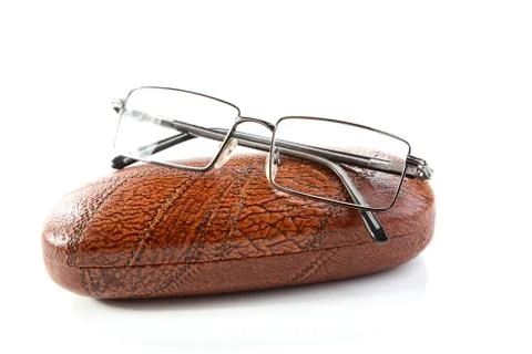 Glasses in a case Stock Photos