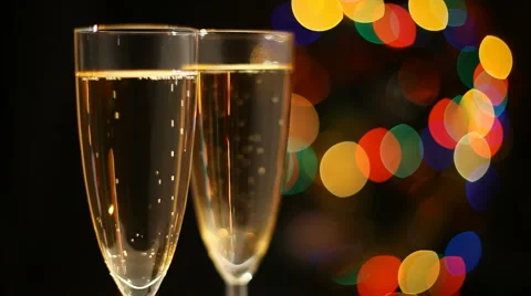 Glasses of champagne Stock Footage 998837