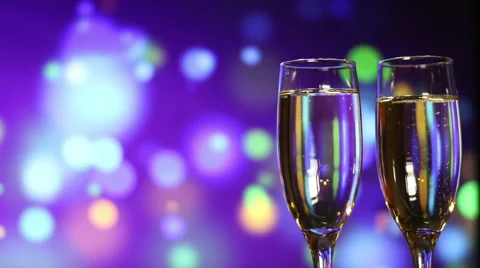 Glasses of champagne Video stock 43333320
