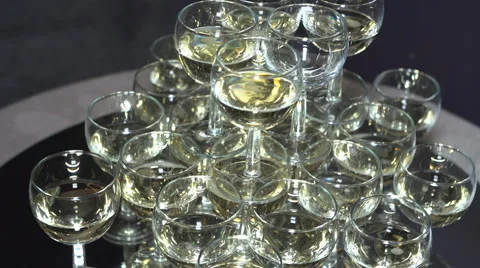Glasses champagne Stock Footage 51691661