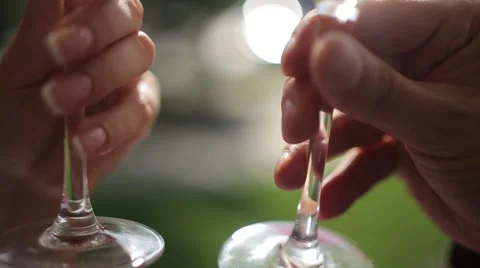Glasses of champagne Stock Footage 55278405