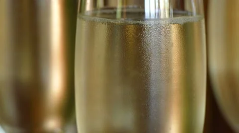 Glasses of Champagne Stock Footage 66375343