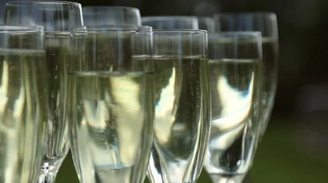 Glasses with champagne Stock Footage 67350464