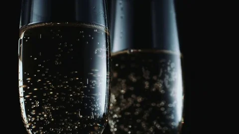 Glasses with champagne Stock Footage 70641038