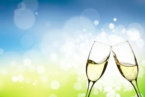 Glasses of champagne Stock Illustration