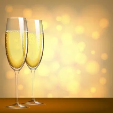 Glasses of champagne Illustrazione stock