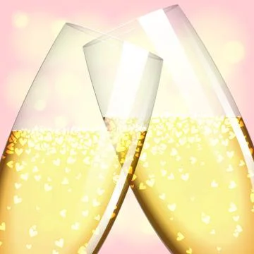 Glasses of champagne Stock Illustration
