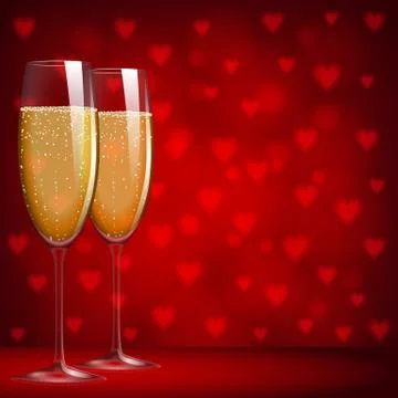 Glasses of champagne Stock-Illustration