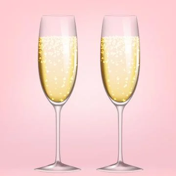 Glasses of champagne Stock Illustration