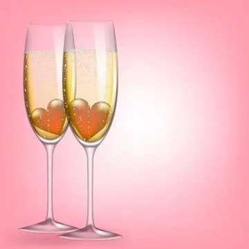 Glasses of champagne Stock Illustration