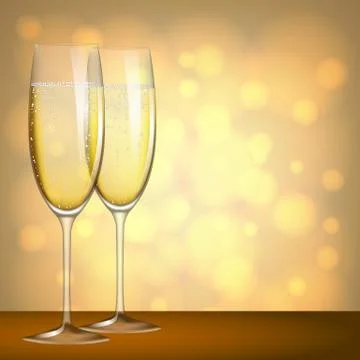 Glasses of champagne Stock Illustration