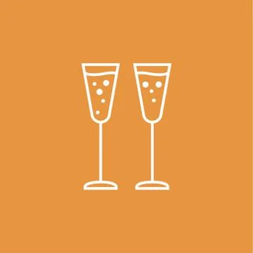 Glasses of champagne Illustrazione stock