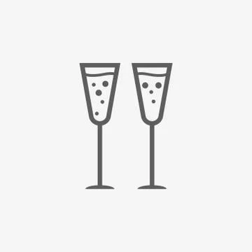 Glasses of champagne Stock Illustration