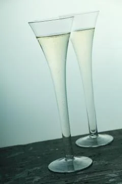 Glasses of champagne Stock Photos