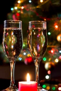 Glasses with champagne Foto stock