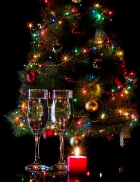 Glasses with champagne Foto stock