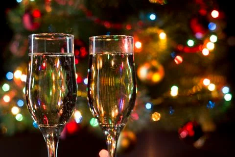 Glasses with champagne Stock Photos