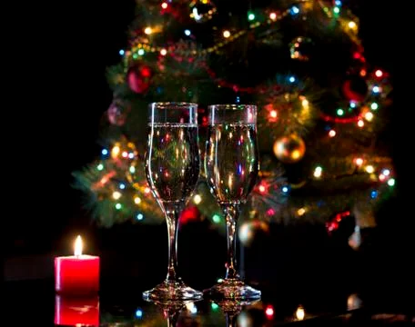 Glasses with champagne Foto stock