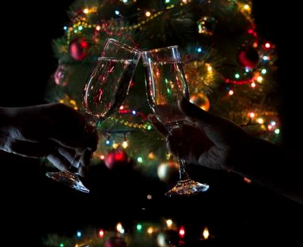 Glasses with champagne Stock Photos