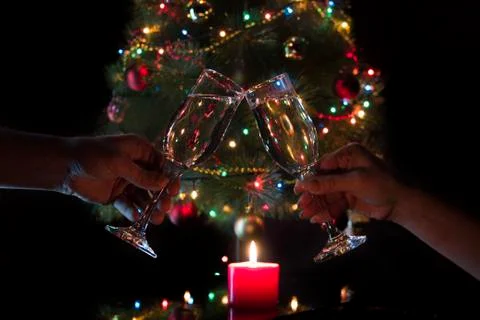 Glasses with champagne Stock Photos