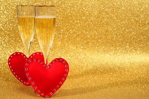 Glasses of champagne Stock Photos